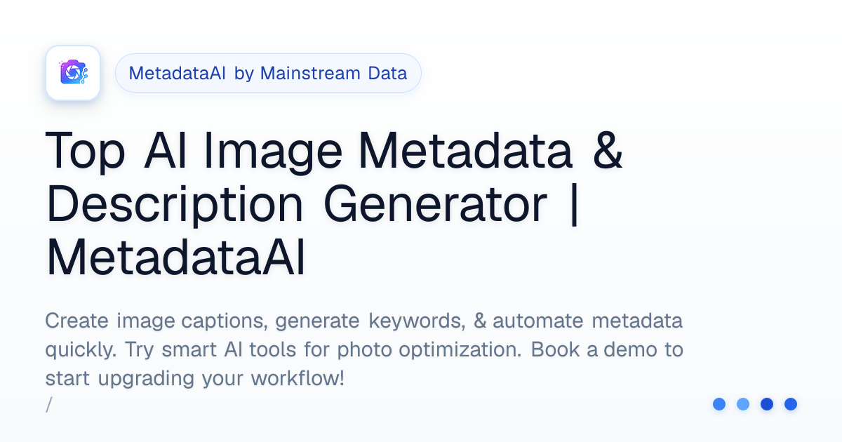 Top AI Image Metadata & Description Generator | MetadataAI